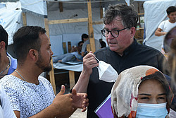 Rainer Boeck im Flüchtlingslager