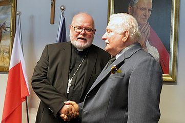 Kardinal Marx mit dem früheren polnischen Staatspräsidenten Lech Walesa.
