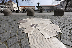 Weiße Rose-Denkmal am Geschwister-Scholl-Platz in München