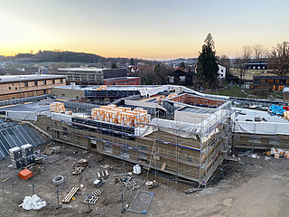 Baustelle des Bildungscampus in Traunstein