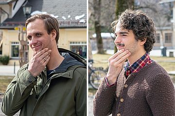 Auch bei den beiden Jesusdarstellern Rochus Rückel(rechts) und Frederik Mayet sollen nun Haare und Bart wachsen.