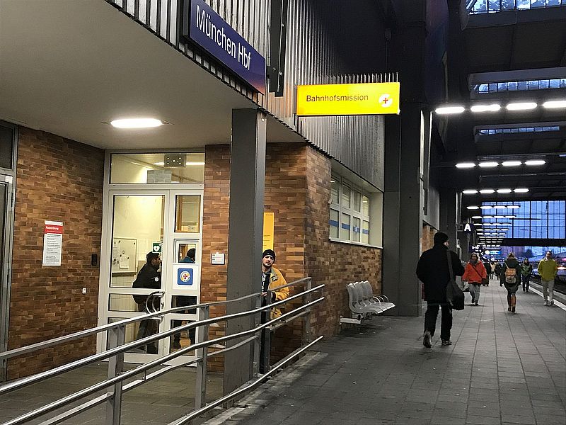 Die Bahnhofsmission im Münchner Hauptbahnhof