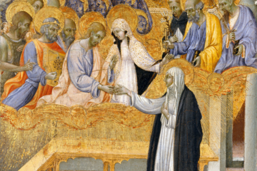 Gemälde der mystischen Hochzeit der Katharina von Sienna