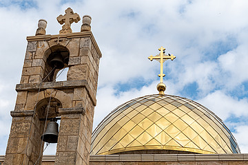 Goldene Kuppel der griechisch-orthodoxen Kirche in Jerusalem.