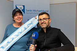 Michael Köllner und Brigitte Strauß im Studio