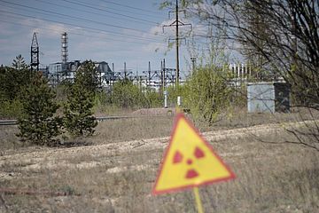 Blick auf den Atomreaktor von Tschernobyl im Jahr 2015