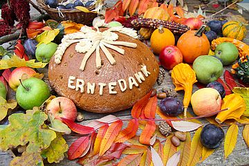 Am ersten Sonntag im Oktober wird das Erntedankfest gefeiert.