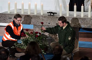 Gedenken an die Opfer des Zugunglücks in Bad Aibling