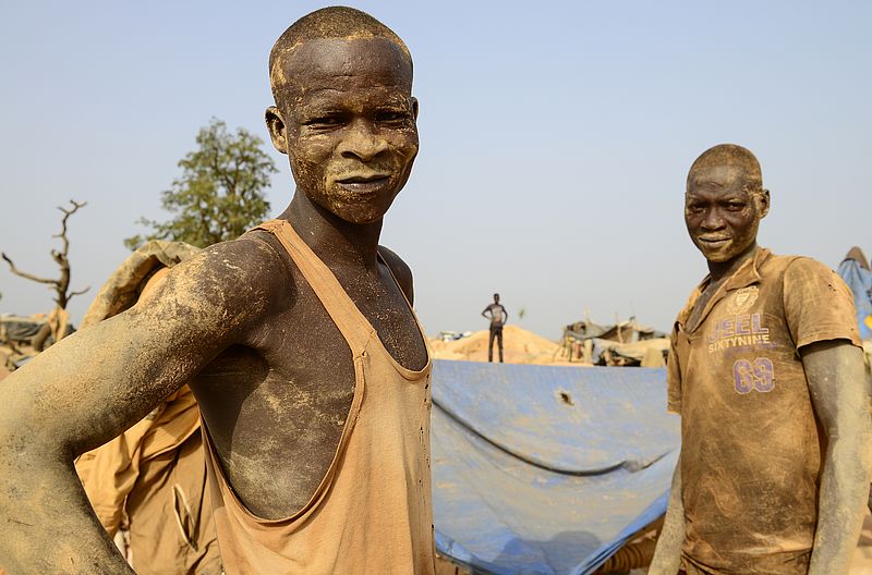 Goldsucher in Burkina Faso